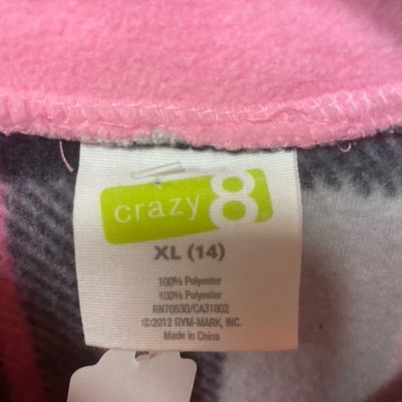 CRAZY 8 Girls Clip Pink & Black Plaid Jacket  Size: XL (14) **EUC** - Picture 5 of 5